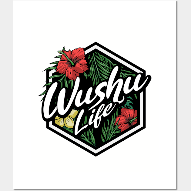 Floral Badge Wushu Life Wall Art by walaodesigns